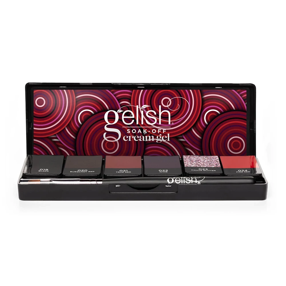 Gelish Cream Gel Palette színes gél lakk paletta Getting Reddy
