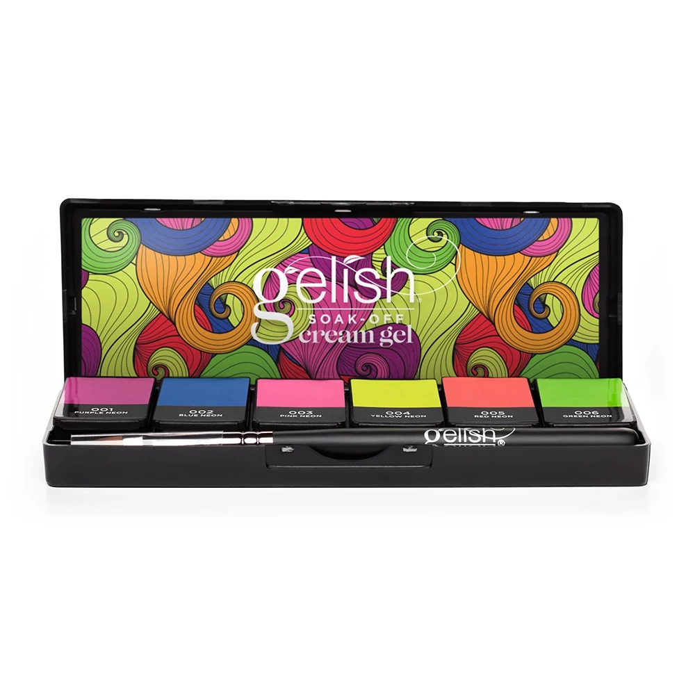 Gelish Cream Gel Palette színes gél lakk paletta Neon &amp; On &amp; On