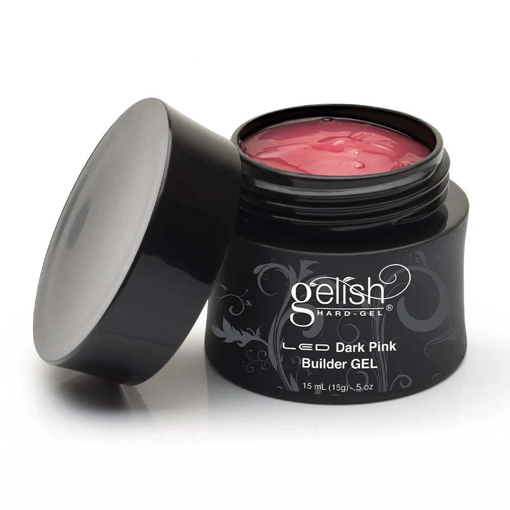 Gelish Hard-Gel műkörömépítő zselé Dark Pink fedő rózsaszín 15ml 
