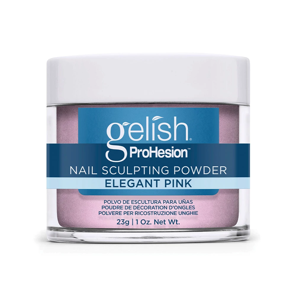 Gelish ProHesion por-folyadék műkörömépítő por Elegant Pink fedő rózsaszín 23g